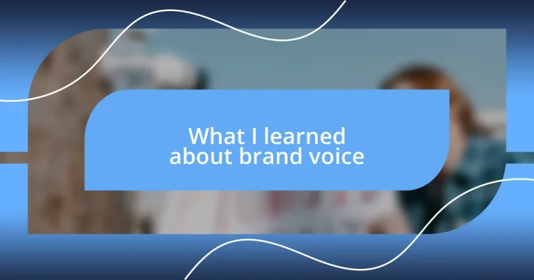 What I learned about brand voice