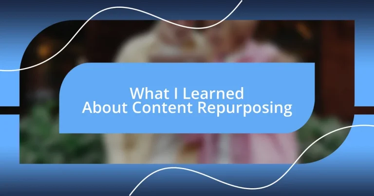 What I Learned About Content Repurposing